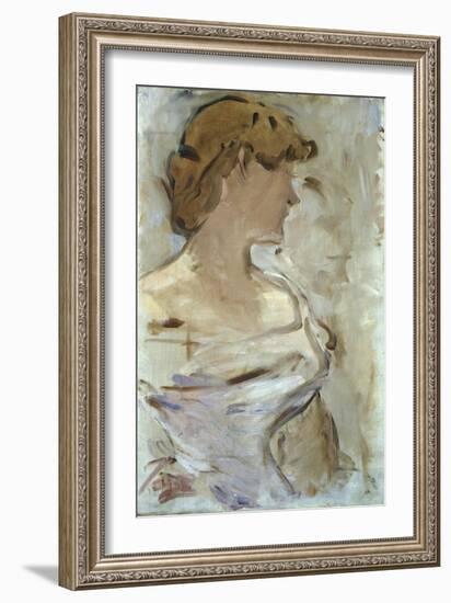 Au Bal - Marguerite de Conflans en Toilette de Bal, 1870-80-Edouard Manet-Framed Giclee Print