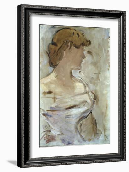 Au Bal - Marguerite de Conflans en Toilette de Bal, 1870-80-Edouard Manet-Framed Giclee Print