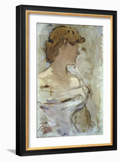 Au Bal - Marguerite de Conflans en Toilette de Bal, 1870-80-Edouard Manet-Framed Giclee Print