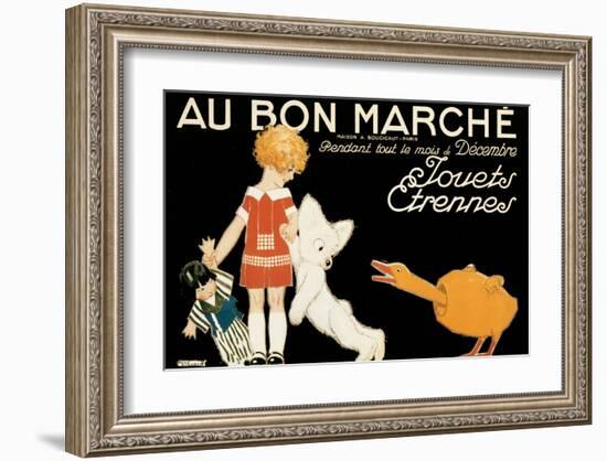 Au Bon Marche, Jouets et Etrennes-René Vincent-Framed Art Print