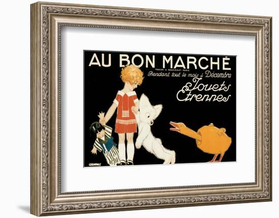 Au Bon Marche, Jouets et Etrennes-René Vincent-Framed Art Print