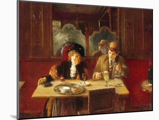 Au café, l'absinthe-Jean Béraud-Mounted Giclee Print