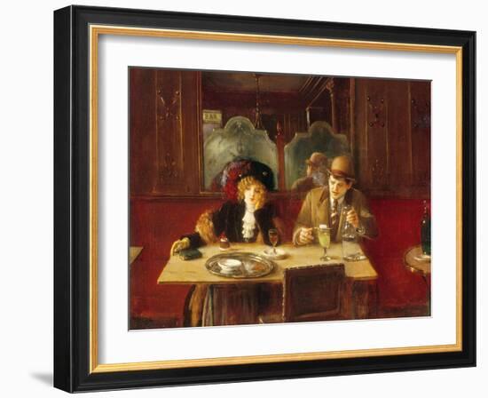 Au café, l'absinthe-Jean Béraud-Framed Giclee Print