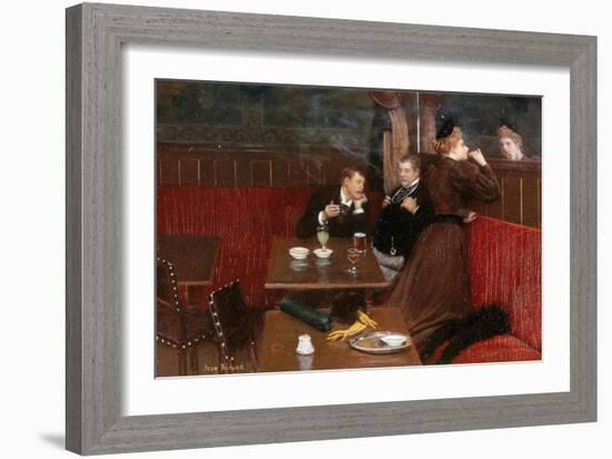 Au café, trois personnages-Jean Béraud-Framed Giclee Print