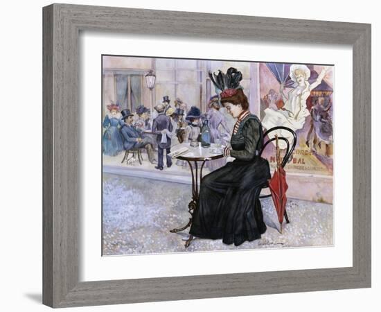 Au Cafe-Oscar Wilson-Framed Giclee Print