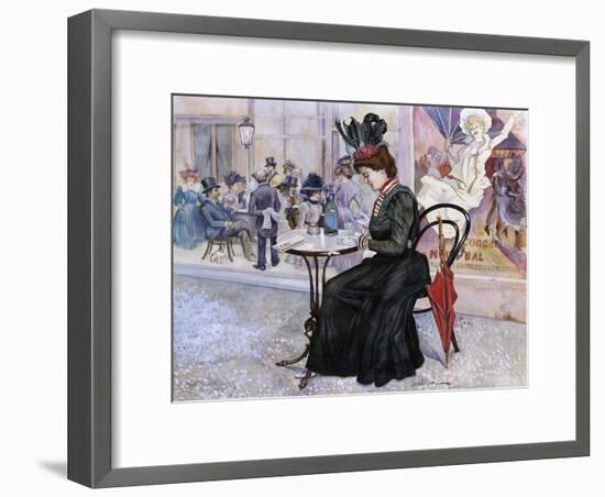 Au Cafe-Oscar Wilson-Framed Premium Giclee Print