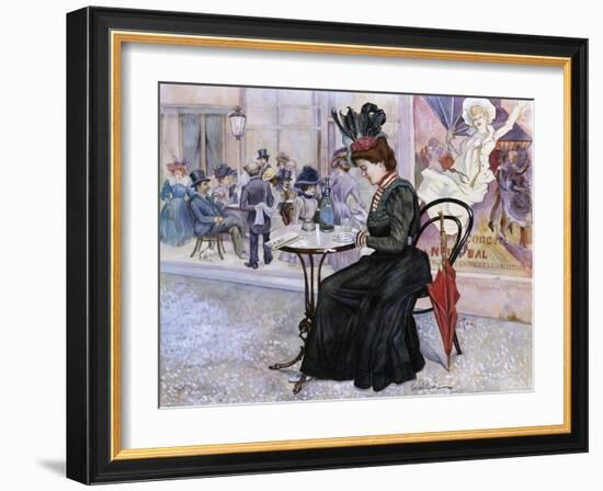 Au Cafe-Oscar Wilson-Framed Premium Giclee Print