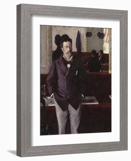 Au café-Gustave Caillebotte-Framed Giclee Print