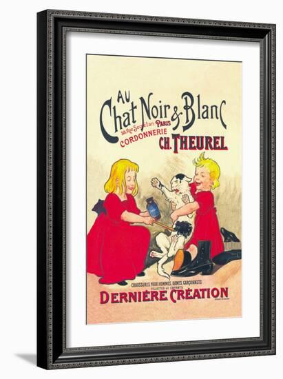 Au Chat Noir et Blanc-null-Framed Art Print