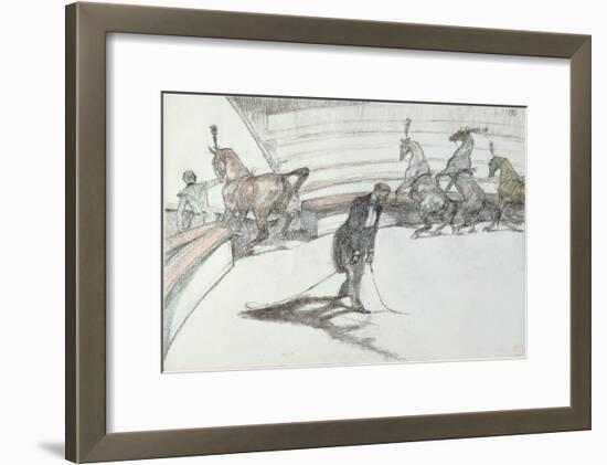 Au Cirque: Chevaux En Liberte, 1899-Henri de Toulouse-Lautrec-Framed Giclee Print