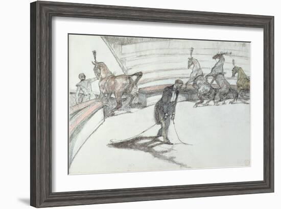 Au Cirque: Chevaux En Liberte, 1899-Henri de Toulouse-Lautrec-Framed Giclee Print