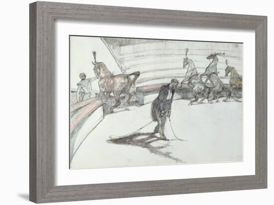 Au Cirque: Chevaux En Liberte, 1899-Henri de Toulouse-Lautrec-Framed Giclee Print