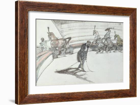 Au Cirque: Chevaux En Liberte, 1899-Henri de Toulouse-Lautrec-Framed Giclee Print