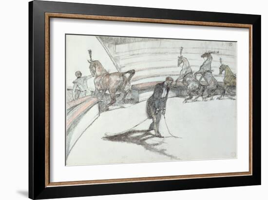 Au Cirque: Chevaux En Liberte, 1899-Henri de Toulouse-Lautrec-Framed Giclee Print