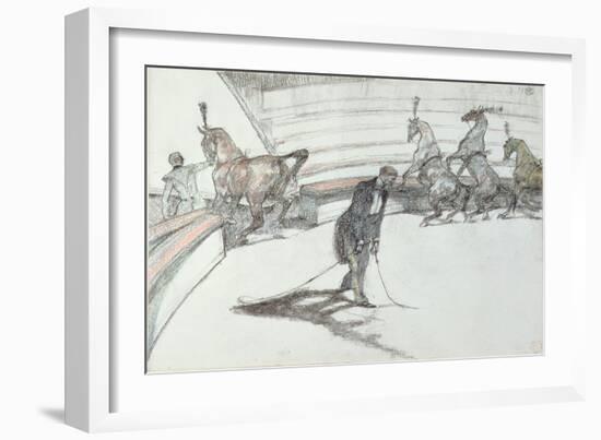 Au Cirque: Chevaux En Liberte, 1899-Henri de Toulouse-Lautrec-Framed Giclee Print