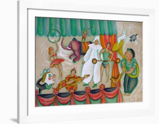 Au Cirque - Pierrot-Françoise Deberdt-Framed Premium Edition