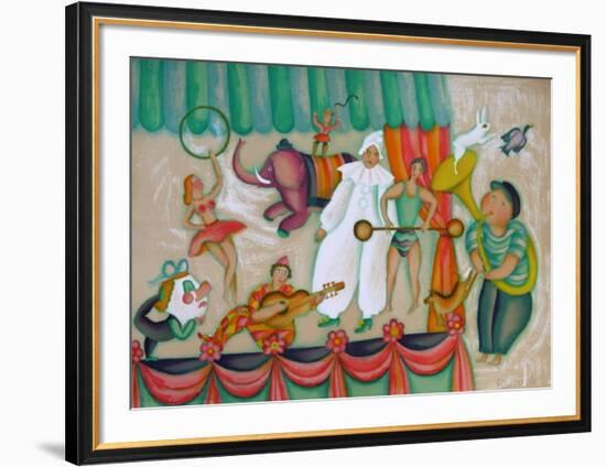 Au Cirque - Pierrot-Françoise Deberdt-Framed Premium Edition