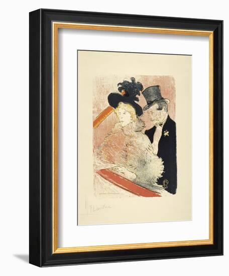 Au Concert-Henri de Toulouse-Lautrec-Framed Art Print