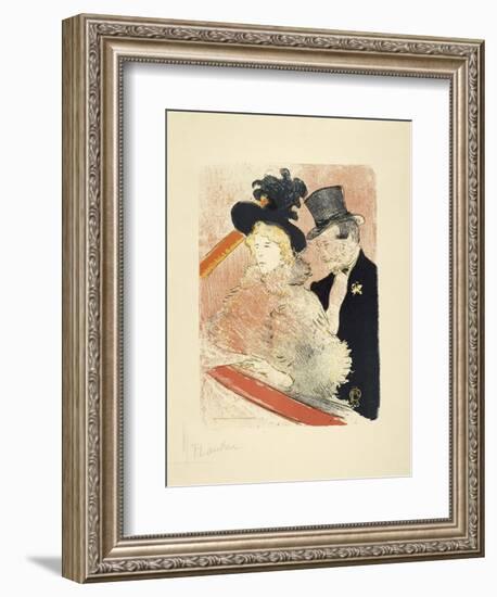 Au Concert-Henri de Toulouse-Lautrec-Framed Premium Giclee Print