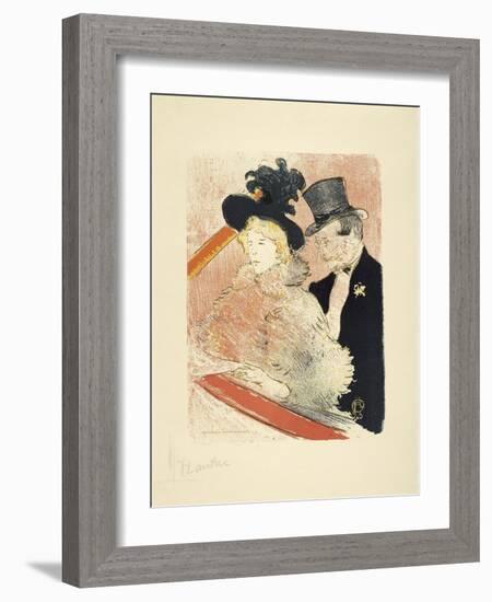 Au Concert-Henri de Toulouse-Lautrec-Framed Art Print