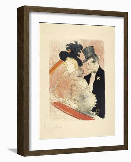 Au Concert-Henri de Toulouse-Lautrec-Framed Art Print