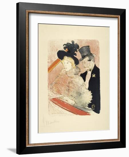 Au Concert-Henri de Toulouse-Lautrec-Framed Art Print