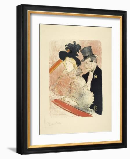 Au Concert-Henri de Toulouse-Lautrec-Framed Art Print