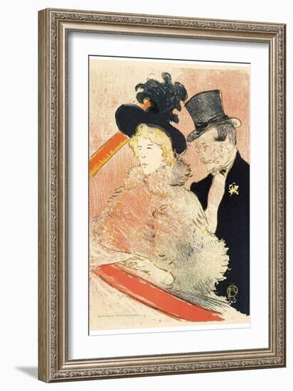 Au Concert-Henri de Toulouse-Lautrec-Framed Art Print