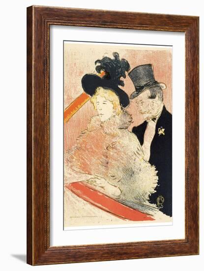 Au Concert-Henri de Toulouse-Lautrec-Framed Art Print