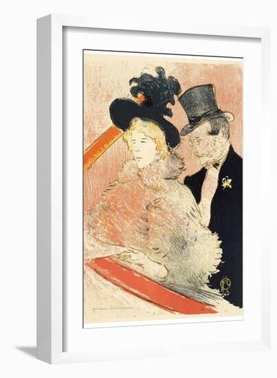 Au Concert-Henri de Toulouse-Lautrec-Framed Art Print