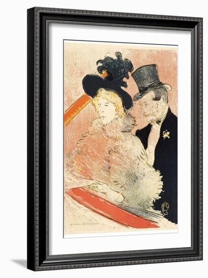 Au Concert-Henri de Toulouse-Lautrec-Framed Art Print