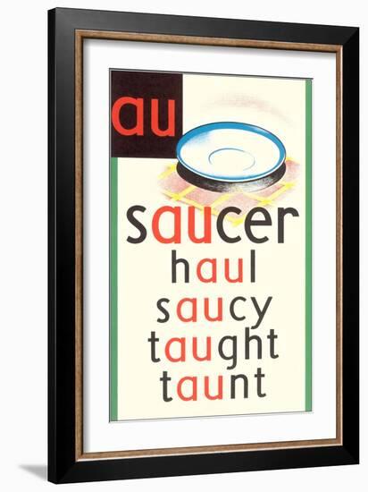 AU in Saucer-null-Framed Art Print