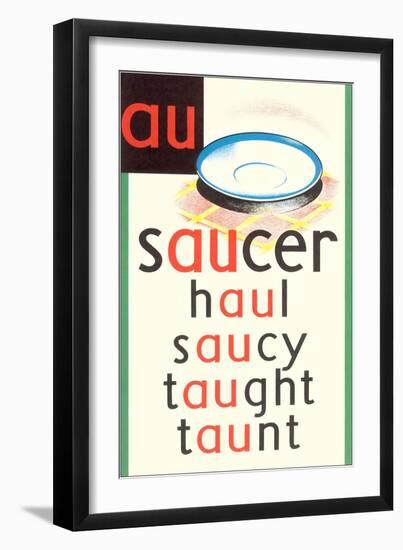 AU in Saucer--Framed Art Print