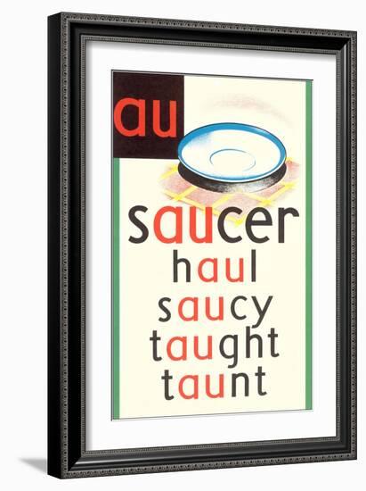 AU in Saucer-null-Framed Art Print