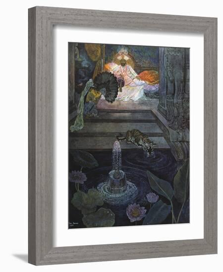 Au Jardin Des Gemmes, 1924-Leon Carre-Framed Giclee Print