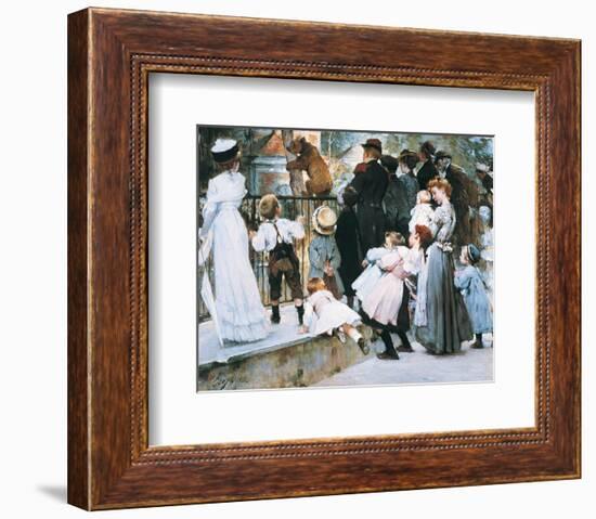 Au Jardin des Plantes-Jules Jean Geoffroy-Framed Art Print