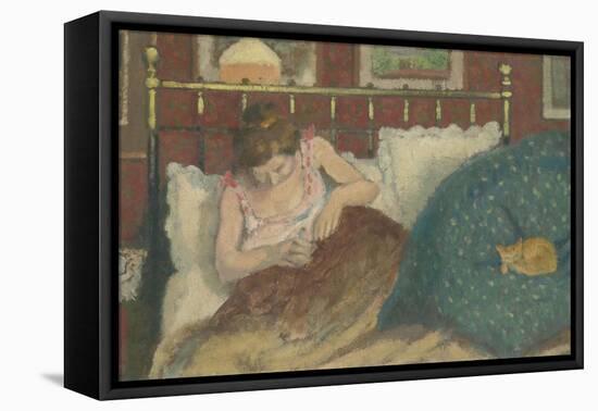 Au lit, dit aussi La femme au chat-Georges Lemmen-Framed Premier Image Canvas