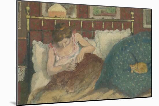 Au lit, dit aussi La femme au chat-Georges Lemmen-Mounted Giclee Print