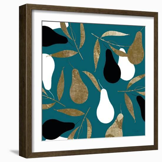 Au Pear Teal & Gold I-Sophie 6-Framed Art Print