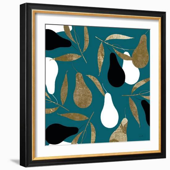 Au Pear Teal & Gold I-Sophie 6-Framed Art Print