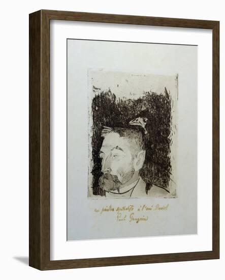 Au Poete Synthetiste, Portrait of Stephame Mallarme-Paul Gauguin-Framed Giclee Print