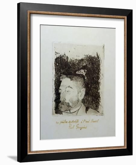 Au Poete Synthetiste, Portrait of Stephame Mallarme-Paul Gauguin-Framed Giclee Print