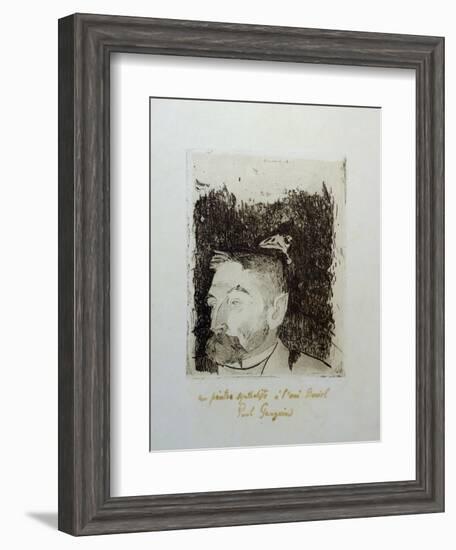 Au Poete Synthetiste, Portrait of Stephame Mallarme-Paul Gauguin-Framed Giclee Print