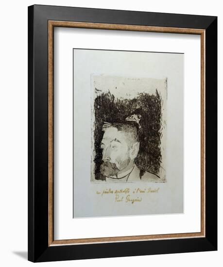 Au Poete Synthetiste, Portrait of Stephame Mallarme-Paul Gauguin-Framed Giclee Print