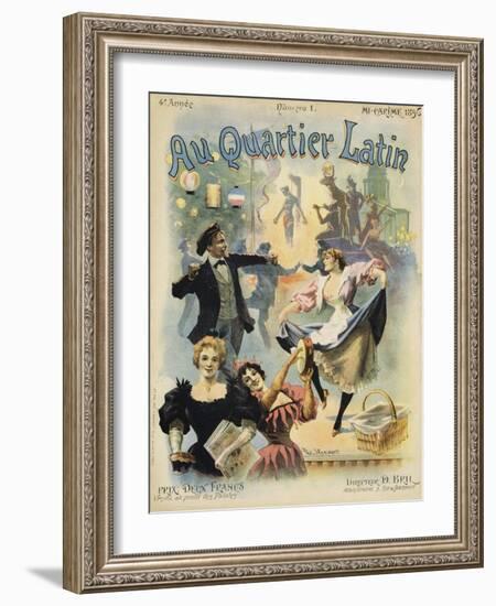 Au Quarter Latin Poster-Paul Merwart-Framed Giclee Print