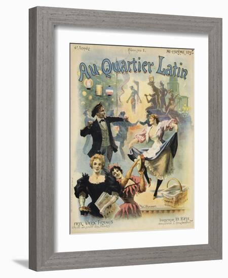 Au Quarter Latin Poster-Paul Merwart-Framed Giclee Print