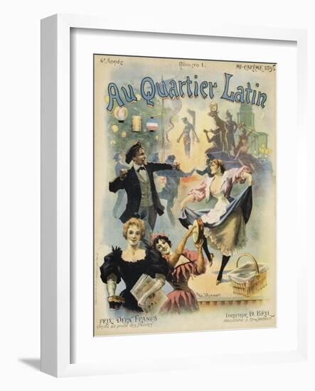 Au Quarter Latin Poster-Paul Merwart-Framed Giclee Print