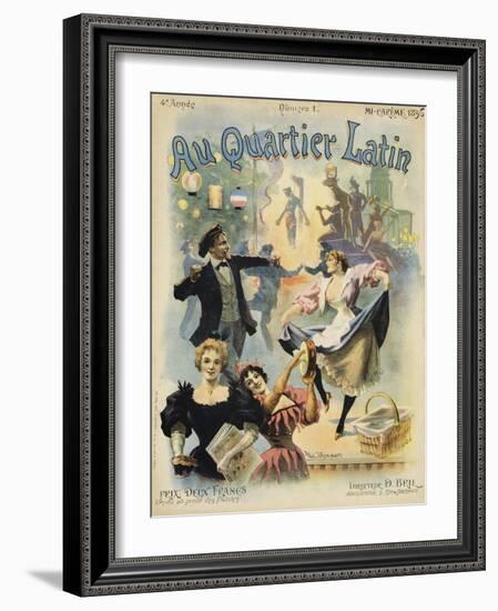 Au Quarter Latin Poster-Paul Merwart-Framed Giclee Print