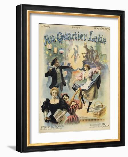 Au Quarter Latin Poster-Paul Merwart-Framed Giclee Print