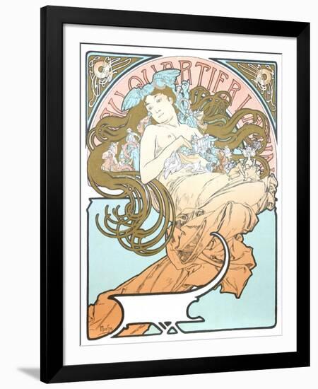 Au Quartier Latin-Alphonse Mucha-Framed Collectable Print